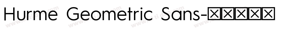 Hurme Geometric Sans字体转换